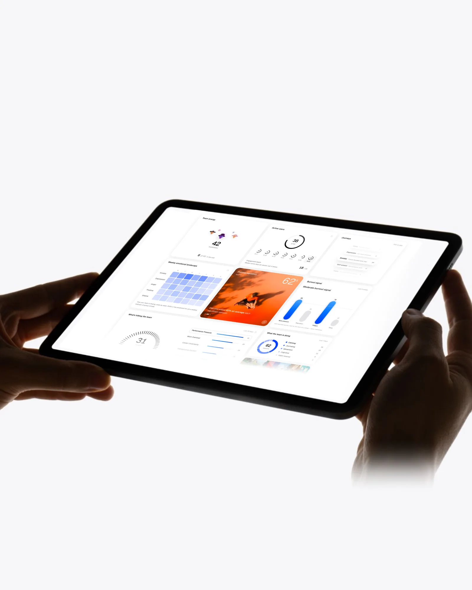 The Unloop clinician dashboard on an iPad